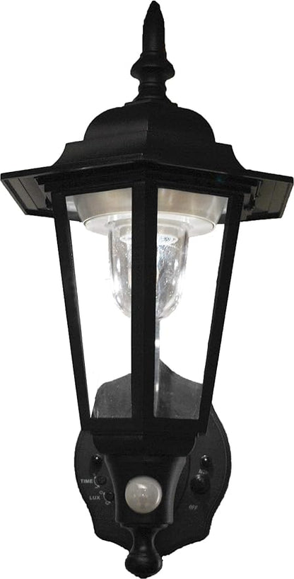 Maxsa 44719 Battery-Powered LED Motion-Activated Outdoor Wall Sconce - 8.5" x 6" x 13, Black