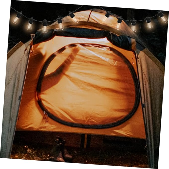 Angoily 15M Outdoor LED String Lights with Shatterproof Bulbs Fairy Lights for Garden Camping and Party Decoration US Plug Cozy Atmosphere Lighting