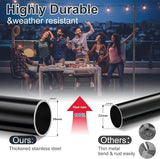 10FT String Light Poles with Spiral Ground Stakes, 38mm Adjustable Height Rustproof Metal Posts for Garden Lawn | Lumora