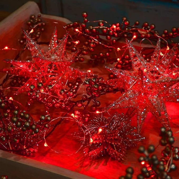 2 Pack Solar Powered Fairy String Lights Outdoor Waterproof 8 Modes Twinkle Christmas Decorations Lights, Each | Lumora