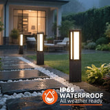 Outdoor Pathway Lights Wired, 31.5" Tall Landscape Path Lights, AC 100-240V Aluminum Bollard Light, IP65 Waterproof | Lumora