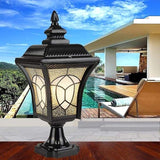 Lights Outdoor Retro Victoria Outdoor Waterproof Post Pillar Lamp Rainproof Metal Column Light Glass Lantern | Lumora