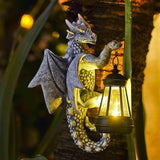 Dragon Tree Hugger Garden Decor - 9.3 Inch Garden Statues Lawn Ornaments for Outside Balcony Yard Art | Lumora