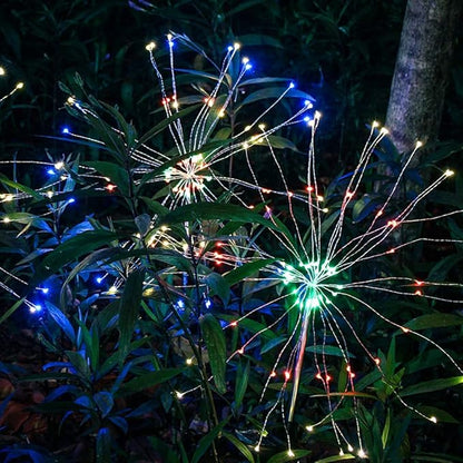 Solar Garden Decorative Lights Outdoor Solar Lawn Light Solar Pathway Light DIY Flexible Wire Warm White Colorful Light for Backyard Flower Beds Fences ABS Stainless Steel 82cm (Colorful Light)