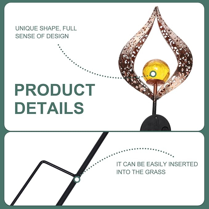 Solar LED Flame Torch Light for Garden Lawn Outdoor Waterproof Decorative Solar Pathway Lamp with Hollow Design
