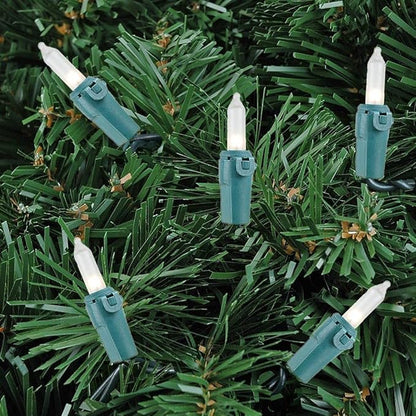 Novelty Lights 50 Feet 100 Bulbs Traditional Incandescent Mini Lights, Frosted on Green Wire with 6" Spacing, Commercial Grade and UL Listed for Indoor/Outdoor Use, End-to-End Connectable