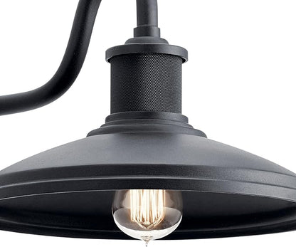 KICHLER Allenbury 12" 1 Light Outdoor Wall Light with Textured Black