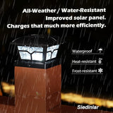 SIEDiNLAR Solar Post Cap Lights Outdoor 2 Color Modes 8 LEDs for 4x4 5x5 6x6 Posts Fence Patio Deck Decoration Warm | Lumora