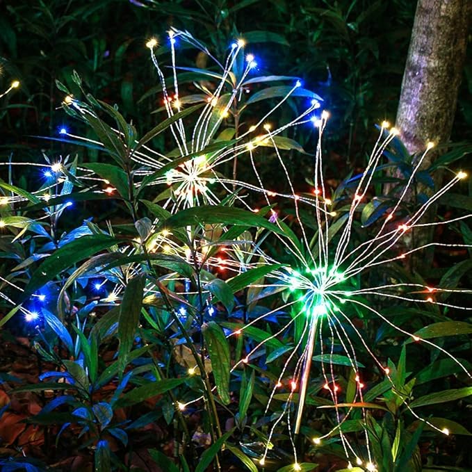 TDA Solar Firework Light Outdoor Garden Decorative Solar Lights Stake Fireworks Stars for Walkway Pathway Backyard | Lumora