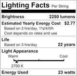 Diodesy- 48Ft Outdoor String Lights with S14 LED Shatterproof Edison Bulb & 15 Hanging Socket Commercial Grade E26 | Lumora