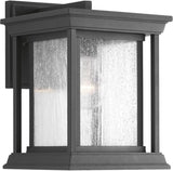 Progress Lighting Endicott Collection 1-Light Clear Seeded Glass Craftsman Outdoor Small Wall Lantern Light | Lumora