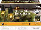 Feit Electric LED String Lights with Flame Bulbs Effect, 12ft Commercial Grade and - Outdoor Security Flood Light | Lumora