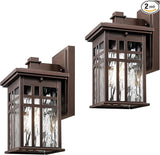 zeyu 12 Inch Patio Wall Light Fixture, 2 Pack Outdoor Modern Wall Lights, Die-Cast Aluminum, Oil Rubbed Bronze | Lumora