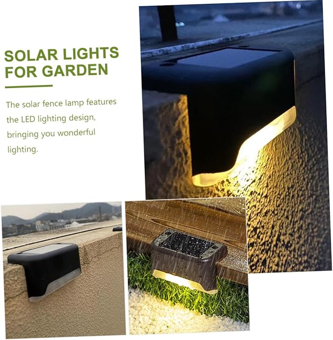 5Pcs Waterproof Solar Step Lights for Outdoor Deck LED Garden Fence Lighting Motion Sensor Solar Lights for Pathway | Lumora