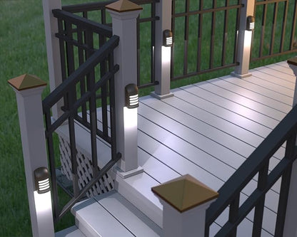 Xodus Innovations BL776 Battery Operated Motion Activated LED Deck and Stair Light, Outdoor or Indoor Use, Weather Resistant (Bronze) Pack of 2