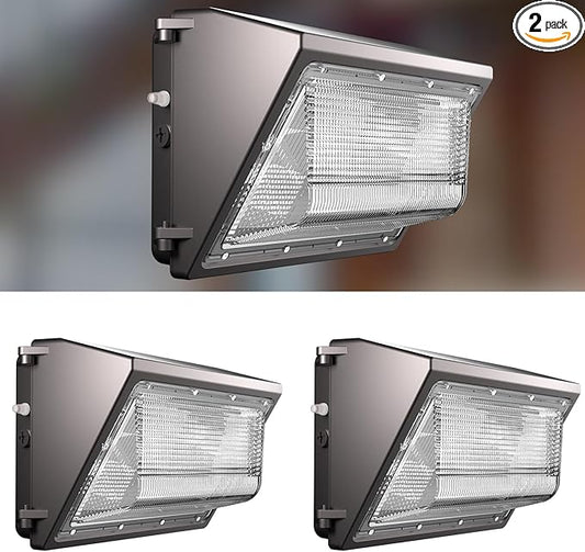 Lightdot 2Pack 200W LED Wall Pack Lights - 30000Lm(150Lm/W) Dusk-to-Dawn (100-277V) 5000K IP65 Outdoor Exterior Lighting Fixture for Warehouse/Parking Lots | 5-Yr Warranty, ETL(Height:15~30ft)