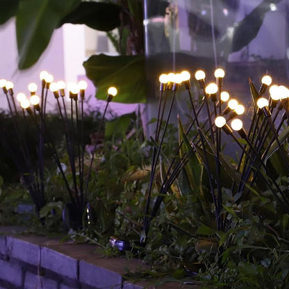 Solar Garden Lights, 8 LED Waterproof Outdoor Garden Pathway Lights, Warm White (2 Pack)