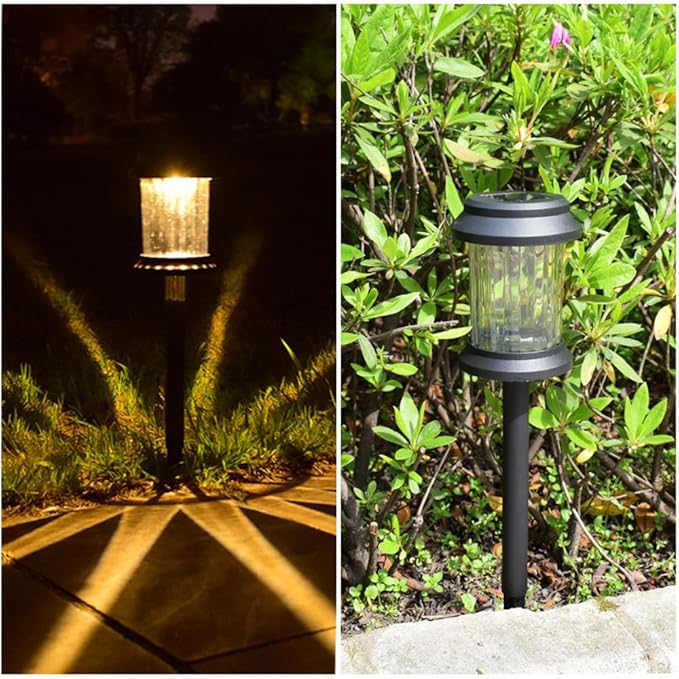 4 Pack Solar Pathway Lights Outdoor Pathway LED Solar Light IP65 Waterproof Landscape Lighting for Patio Driveway Decor (Cold White)