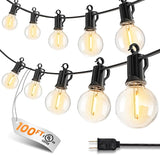 Outdoor String Patio Lights, 100FT 100 LED Patio Lights Waterproof, Connectable Shatterproof Hanging Outside String | Lumora