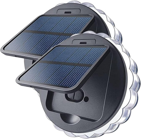 Milisten 2pcs Solar Garden Light Wall Lamps Outdoor Solar Powered Decorative Yard Lighting for Patio Fence White | Lumora