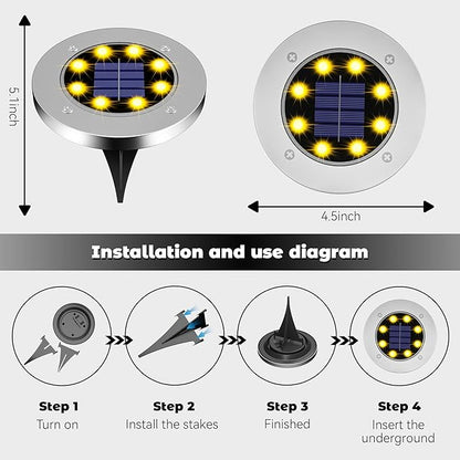 Solar Lights for Outside 16Pack, Solar Garden Outdoor Waterproof Pathway Bright In-Ground Lights Landscape Lighting Garden Decor for Yard, Patio, Driveway, Walkway Warm Light