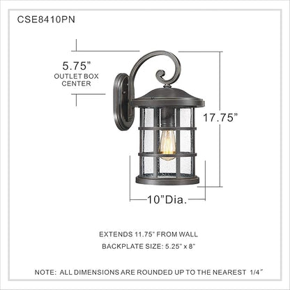 Quoizel Crusade 1-Light Palladian Bronze Outdoor Wall Lantern