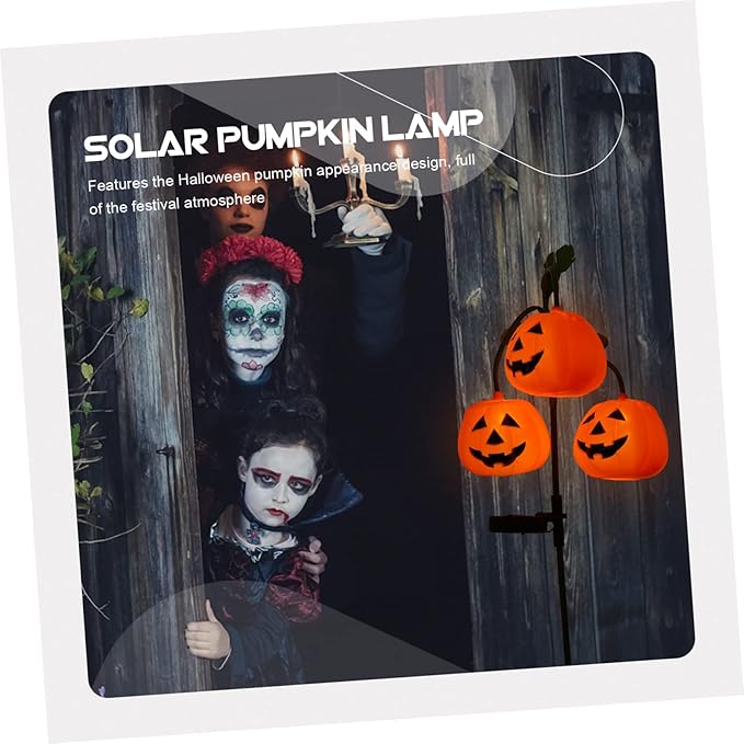 POPETPOP Halloween Solar Pumpkin Light Outdoor Decorative Lantern Solar Garden Path Lights Fall Decor Landscape Lamp | Lumora
