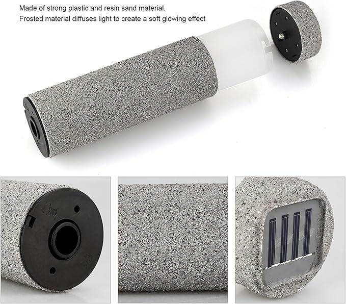 Solar Pathway Lights, Solar Outdoor Lights, Ideal Solar Power LED Light for Garden Path Courtyard Stone Lamp