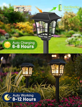 Solar Pathway Lights, 8 Pack Outdoor Waterproof Light, Solar Powered Garden Landscape Lighting, 3000K Warm White | Lumora