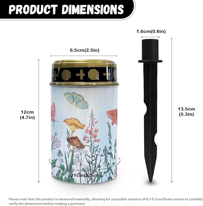 Mushroom Cemetery Solar Lights for Grave Outside Lights for House Solar Powered Decor Waterproof Solar Powered Flameless Candle Led Light Dustproof and Easy to Install