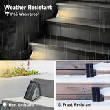 GEEKHOM LED Solar Step Lights Waterproof: Auto-On/Off Warm White & Color Changing for Outside - Outdoor Path Light | Lumora