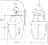 Urban Ambiance Luxury Colonial Outdoor Wall Light, Large Size: 22.5" H x 12.25" W, with Tudor Style Elements | Lumora