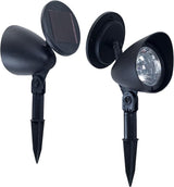 Solar Powered Lights (Set of 4)- LED Outdoor Stake Spotlight Fixture for Gardens, Pathways, and Patios by Pure | Lumora