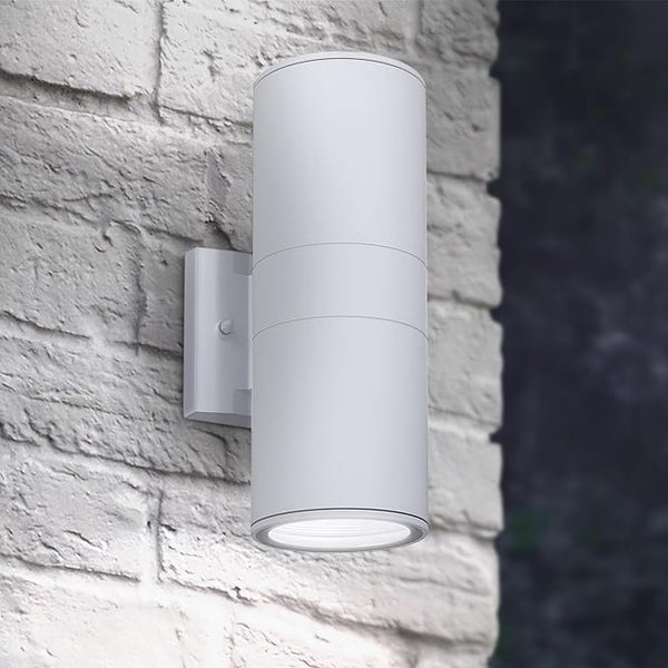 ASD 2 Light Dusk to Dawn Outdoor Wall Light Fixture | 120W E26 Bulb Socket 120V ETL Cylinder Up Down Lights | | Lumora
