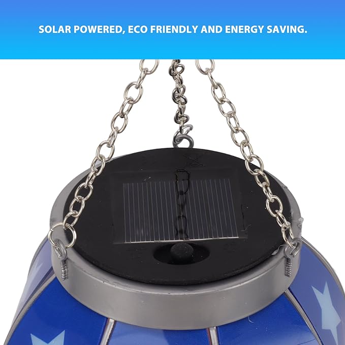 Solar Lantern Hot Air Balloon with Flickering Flame Light, Outdoor Hanging Lights Outdoor Garden Decor Lantern Decorative for Garden Yard Patio Farmhouse Decoration