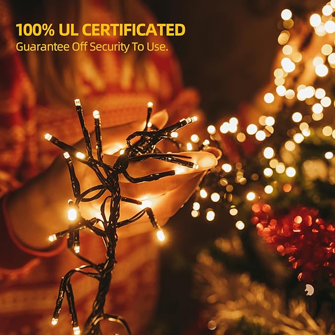 1000 LED 328ft 8 Modes with Timer Christmas String Lights IP55 Outdoor Waterproof UL Certificated Indoor Fairy | Lumora