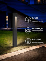 SUNVIE Low Voltage Landscape Lights 3W LED Pathway Lights Wired Aluminum Waterproof Outdoor Landscape Lighting | Lumora