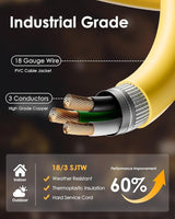 100FT LED Construction String Lights - 3 Prong, 130W 16000LM Plug in Linkable String Work Lights, 5000K | Lumora