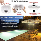 LUXSWAY Color Changing Patio Umbrella Light, Battery Operated - White | Lumora