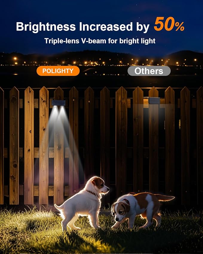 Solar Fence Lights Outdoor Waterproof LED Spot Lens for Step, Wall, Deck, Patio, Yard, Rail, Garage, Pool, Stair, Balcony, Walkway, Garden Landscaping Enhanced Security Easy Install Cool White 12 pack
