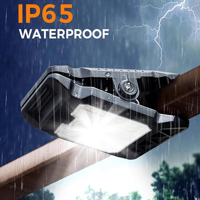 2026 New Solar Clip Light with Motion Sensor, Clip on Solar Lights Outdoor Waterproof, Portable Outdoor LED Light for Camping, Adjustable Clip on LED Light for Garden、Camping、Yard (3PCS)
