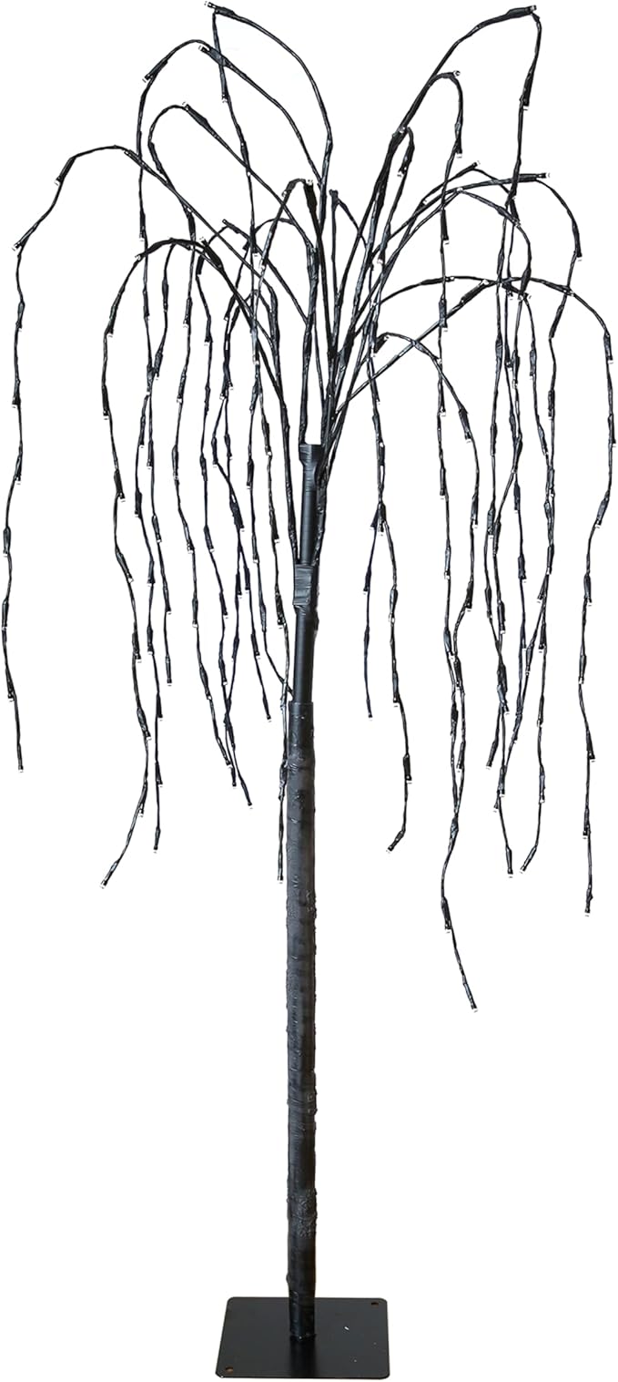 FUCHSUN 4.6 FT 200 LED Solar Lighted Willow Tree Outdoor, Light Up Weeping Willow Tree Garden Pathway Lights | Lumora