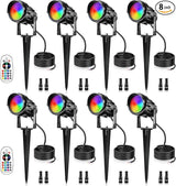 12W RGBW Color Changing Landscape Lights - Low Voltage LED Landscape Lighting, Remote Control Spotlight Outdoor | Lumora