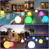 12 Inch Solar Glowing Ball Light Outdoor, Solar Garden Globe Light w/Remote, RGB Color Changing Waterproof Large | Lumora