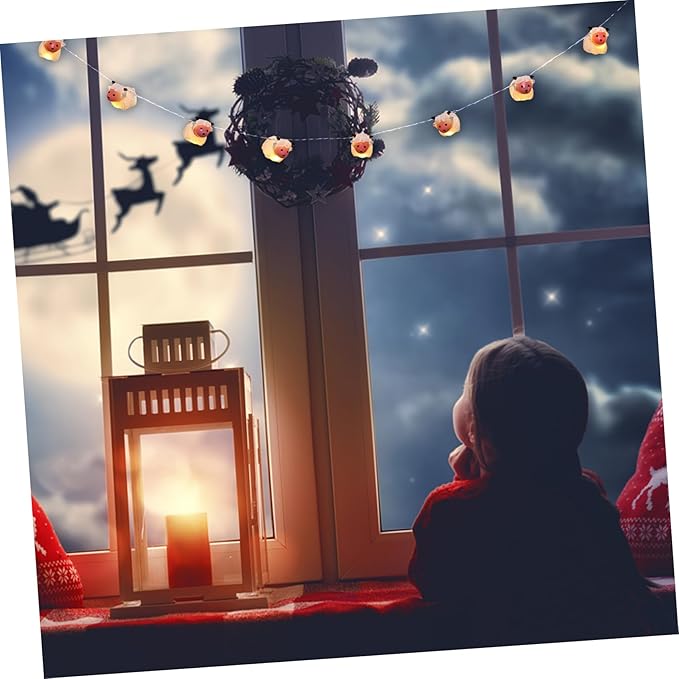 Zerodeko 1set Led Sheep String Lights Cute Animal Design for Festive Decoration Warm White for Parties and Home Decor Battery Not Included