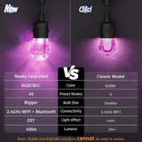 XMCOSY+ Smart Outdoor String Lights - 123ft RGBCWIC Patio Lights with 40 Color Changing Bulbs, LED String Light for | Lumora