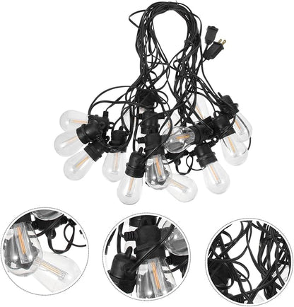Angoily 15M Outdoor LED String Lights with Shatterproof Bulbs Fairy Lights for Garden Camping and Party Decoration US Plug Cozy Atmosphere Lighting