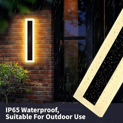 Modern - Outdoor - Lights 1pack-11.82in, 3000k Long Wall Light for House/Porch, Waterproof Ip65 Black Outside Led Wall Mounted Sconce Lighting Fixtures, 11.82in-1pack