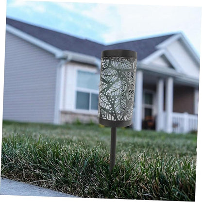 POPETPOP Solar Pathway Light with Hollowed Lampshade Led Outdoor Garden Light for Landscape Decoration Energy-efficient Solar-Powered Illumination for Parks and Courtyards