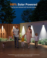 12 Pack Decorative Solar Powered Fence Lights Outdoor Waterproof with Cool White LED Spot Lens, for Outside Wall | Lumora